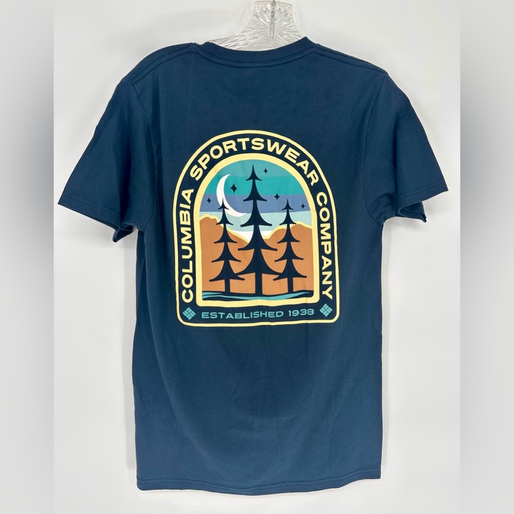 Columbia Men's T-Shirt Sportswear Navy Blue USA T-shirt Men’s Sz S NWT